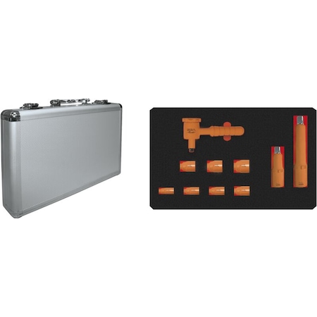 Ega Master SET OF 10 SOCKET WRENCHES 1/4"  (3/16" - 9/16")  1000 V 79475
